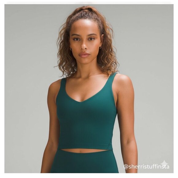 Lululemon Align Tank Top Size 2 Storm Teal Nulu Fabric Soft & Weightless - Picture 2 of 8